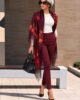 Pantalone Sara bordo