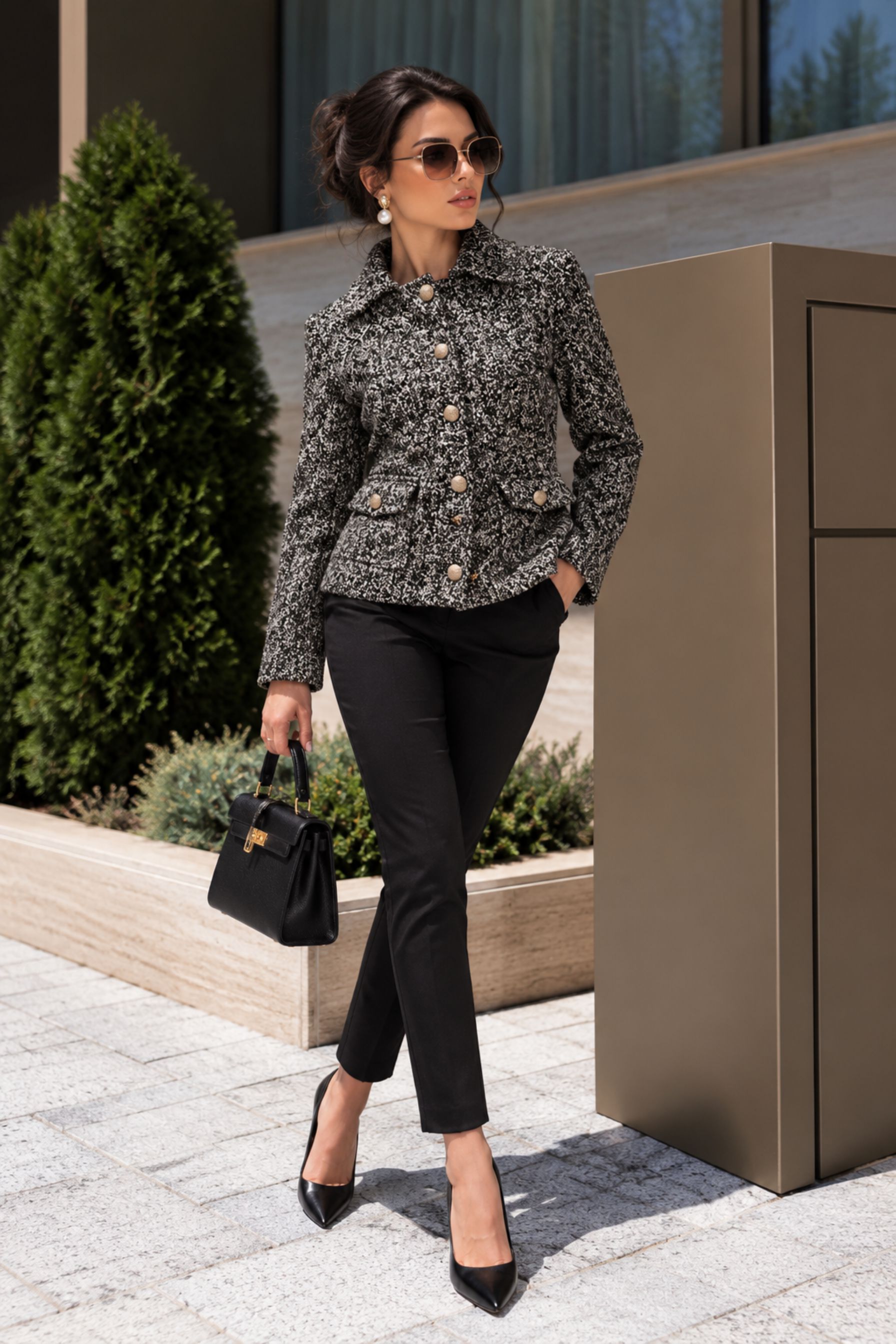 Pantalone Sara crne 01