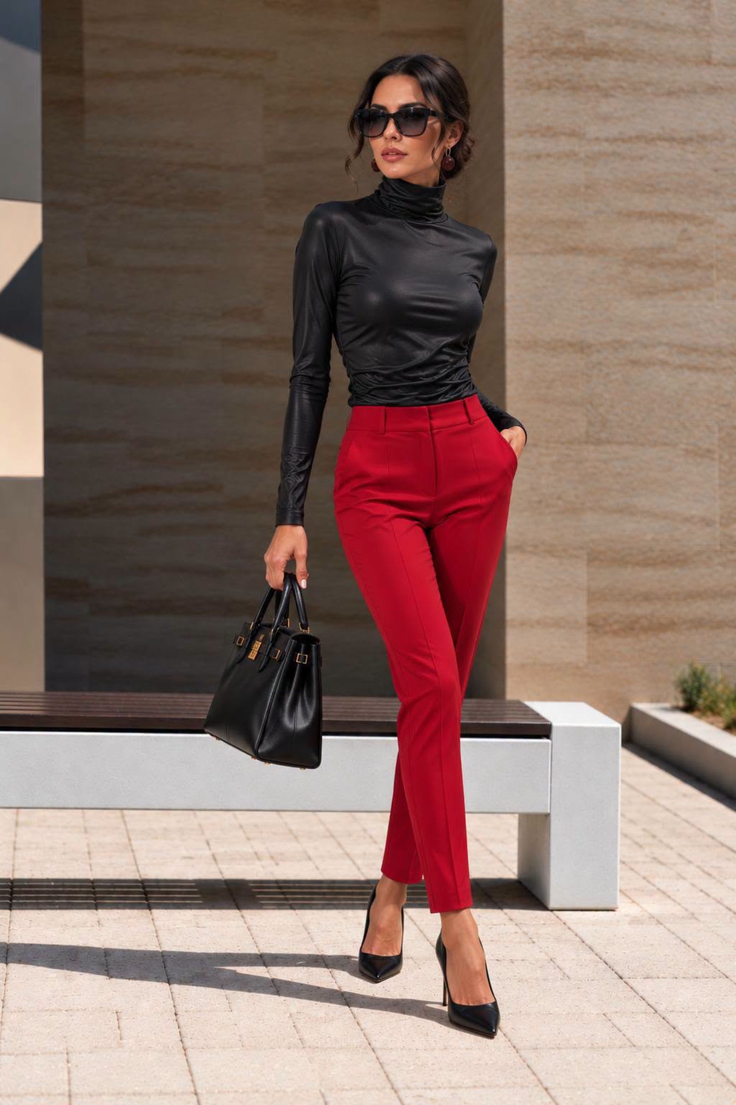 Pantalone Sara crvene Pantalone Sara crvene